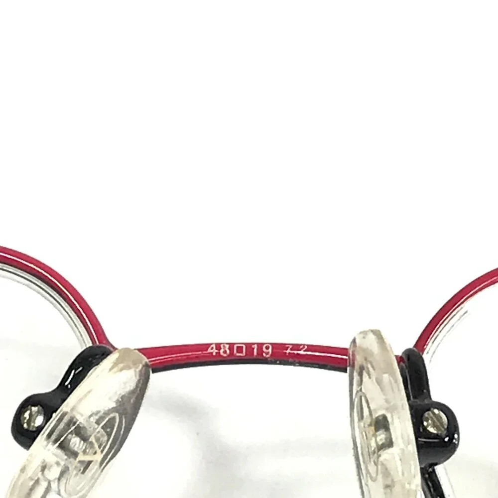 Vintage Valentino Eyeglasses Frames 5498 0NCL Black Red Rectangle 48-19-130